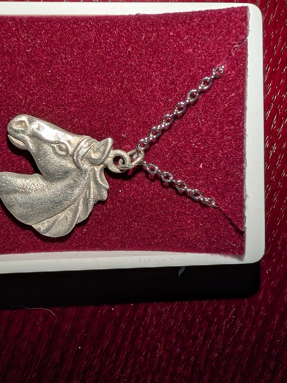pewter Horse Pendant Necklace